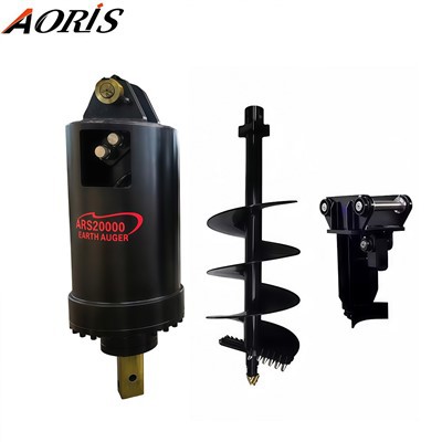 20000N Erdbohrer am Traktor befestigt